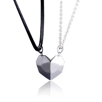1Pair Láska Srdce Prívesok Náhrdelník Silné Magnetické Vzdialenosť Srdce Prívesok Náhrdelník Šperky Darček na Valentína
