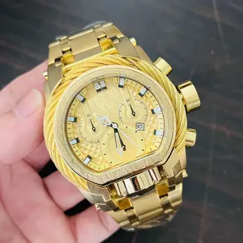 INVICTO Mužov Sledujte Fashion Svetelný Veľké Dial Nezdolaný Luxusné Náramkové hodinky Quartz Neporaziteľný Reloj Hombre pre Dropshipping
