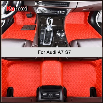 KAHOOL Vlastné Auto Podlahové Rohože Pre Audi A7 S7 Auto Príslušenstvo Nohy Koberec