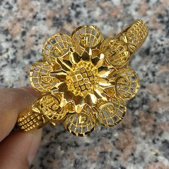 Saudská Arábia Etiópskej Indickej Módne Šperky Pozlátené Prívesky pre Ženy Náramok Kvet Dubaj Afriky Svadobné Dary