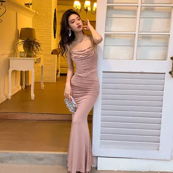 !Veľký Japonský Zoznamka Sukne Kim Kardashian Chvost Sexy Dlhé Banquet Zmysel Atmosféru Šaty