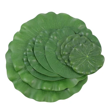 10 Ks Akvárium Simulované Lotus Leaf Umelé Rastliny Listy Ornament Ozdoby Simulácia Falošné Pena Akvária