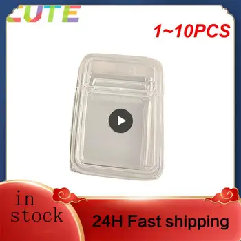 1~10PCS Priehľadného Plastu Úložný Box Mini Plastové Okno Obdĺžnik Úložný Box Stôl Organizátor Box Trvalé Uskladnenie Prípade Kontajner