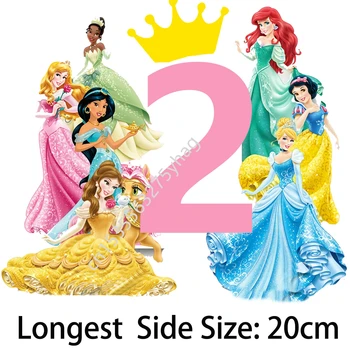 2 3 4 5 6 7 8 9 10 Rokov Kawaii Disney Princess Narodeniny Škvrny na Oblečení Tričko Dievča Narodeniny Žehlička Na Transfery na Oblečenie