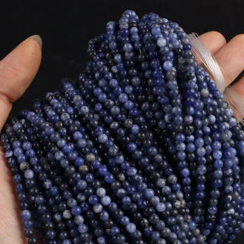2/3 mm Prírodné Kryštály Kameň Korálky Korálkové Strand Lapis Lazuli Voľné Dištančné Korálky Pre Šperky, Takže DIY Náramok Náhrdelník