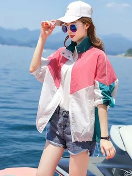 2023 Lete Nové Žien na Ochranu pred Slnkom Oblečenie Siete Red kórejská Verzia Fashion Voľné Všestranný Malé Slim Top Trend