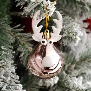2023 Vianočné Decoraiton pre Domáce 2 ks/veľa Maľoval Pokovovanie Elk Snehuliak Candy Vianočný Strom Ornament Navidad Noel Nový Rok G3C6