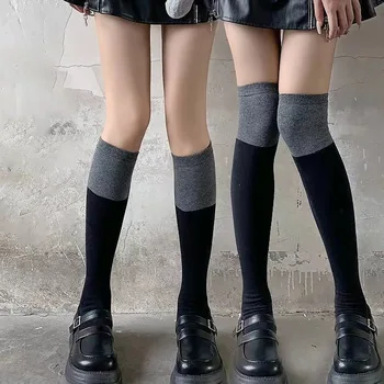 2023 Ženy Ponožky na Jar a na Jeseň Tenký Farebný Kontrast Teľa Ponožky Japonský JK podkolienky