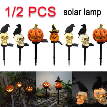 3 - 1 Ks Halloween Garden Vonkajšie Dekorácie Slnečné Svetlo Plastové LED Žiarovky Živice Nepremokavé Inštalácia pre halloween zariadených izbách