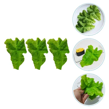 3 Ks Ovocia Dekor Umelé Šalátových Listoch Falošné Zeleniny Leaf Ornament Simulačný Model Dekoroch Pvc Reštaurácia Rekvizity Simulované