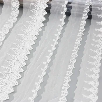 (3 yardy/lot) Bavlna embroid čipky šitie páse s nástrojmi čipky textílie Popruhu Dekorácie remeslá