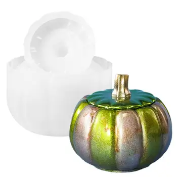 3D Pumpkin Formy Mäkké Opakovane Flexibilné Silikónové Jar Formy Tekvica Priateľská DIY Príslušenstvo 3D Formy So Hladký, vo Vnútri Pre