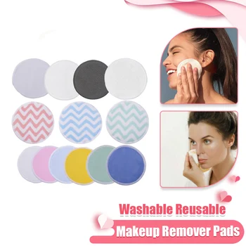 5 ks Bambusové Vlákno make-up Remover Podložky Umývateľný Opakovane Make-Up Tváre, Odstraňovač Pokožky Tváre Ošetrovateľskej Starostlivosti Čistenie Kôl Podložky