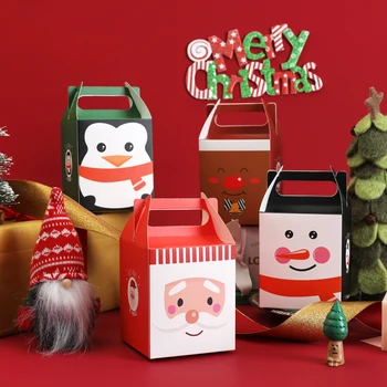 5 ks Merry Christmas Eve Box Apple Candy Darčekové Balenie Box Santa Claus Deti Dovolenku a Šťastný Nový Rok Party Dekor Dodávky