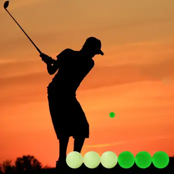 6x Svetelný Noc Golf Loptu Žiariace v Tme Golf Noc Svietiť Loptičky pre Turnajové Školenia Biť Praxi Golfista Darček