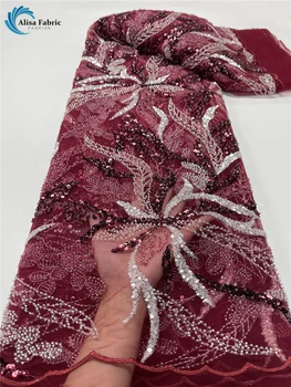 Africké Flitrami Tylu Oka Textílie, Čipky 2023 Vysoko Kvalitnej Čipky Nigérijský Korálkové Textílie, Čipky Pre Ženy Strany Svadobné Šaty