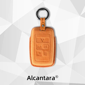 Alcantara kvalitné Kľúča Vozidla Prípade Kryt Držiaka, Inteligentný Kľúč, Taška na Príslušenstvo Land Rover Range Rover Športové Evoque Objav