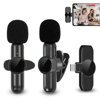 Bezdrôtové Lavalier Mikrofón s Potlačením Hluku Audio Nahrávanie Videa pre iPhone/iPad/Android/Xiao TIKTOK Live Hru Mini Mic
