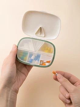 Cestovné Prenosné Tablety Prípade, 5 Mriežky Mini Carry-on Úložný Box Pilulku Medicíny Fréza uzatvoreného Priestoru Medicíny Splitter Box