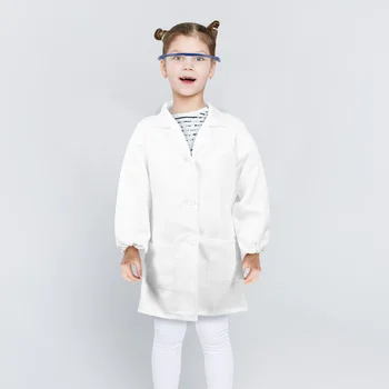 Cosplay Kostýmy Vedec Oblečenie Deti Laboratórne Lekár Experimentálne Oblečenie Batoľa Biele Polyester Kabát Ženy
