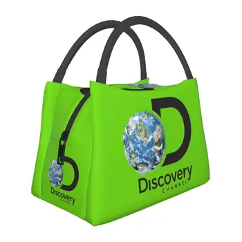 Discovery Channel Tepelne Izolované Obed Taška Televíznej Show Vedy Prenosné Obed Tote pre Office Vonkajšie Jedlo Jedlo Box