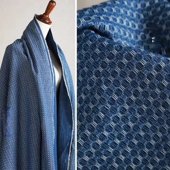 Džínsové Tkaniny Tvorivé Honeycomb Textúra Bunda Prať Oblečenie pre Diy Šijací Materiál Polyester Tkaniny Oblečenie Metrov