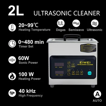 EIWEI 2L Ultrazvukový Čistič Auto TLAČIDLO ŠTART z Nehrdzavejúcej Ocele Prenosné Umývanie Stroj Domáce Spotrebiče
