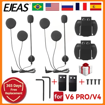 EJEAS V6 Pro 3,5 mm Mikrofón Reproduktor Headset pre Vnetphone V4 V6 Motocyklové Prilby Bluetooth Intercom palubného telefónu