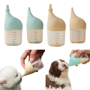 Handfeeding Fľaše pre Novonarodené Mačiatko Šteňatá a Malé Zvieratá Pet Ošetrovateľskej Fľaše a Anti-Dusenie Ventily Mäkké, Trvanlivé
