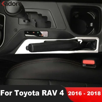 Interiérové Doplnky Pre Toyota RAV4 RAV 4 2016 2017 2018 ABS Matný Auto ručnej brzdy ručnú Brzdu Panel Kryt Výbava Dekorácie