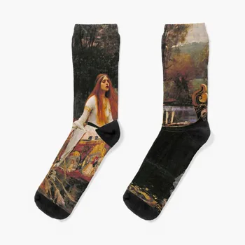John William Waterhouse - Pani Shalott Ponožky pohybujú pančuchy pánske tenisové vtipné dar dámske kompresné ponožky