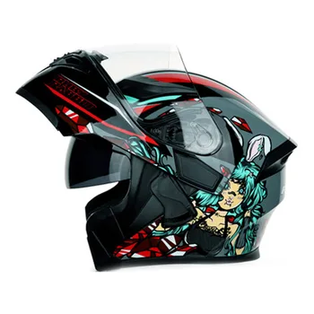 Králik Flip Up Motorkárske Prilby Opotrebovaniu Motocyklové Príslušenstvo Priedušná Motocross Kask Anti-Jeseň Mens Ochranu Hlavy M-3XL