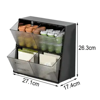 Moderné Ploche Úložný Box protiprachová Ploche Skladovanie Eco-friendly Čaj, Káva, Cukor Kontajner