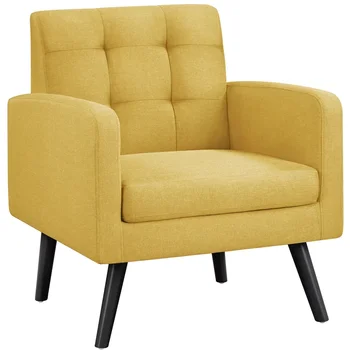 Moderné Všívaných Prízvuk Rameno Stoličky s kaučukovníka Nohy pre Obývacej Izby, Stoličky, obývačky, spálne, stoličky
