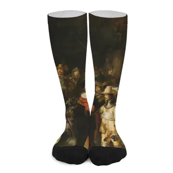 Na Nightwatch tým, Rembrandt van Rijn ( Nachtwacht ) Ponožky pančuchy pre mužov Ponožka Ženy Kompresné pančuchy basketbal