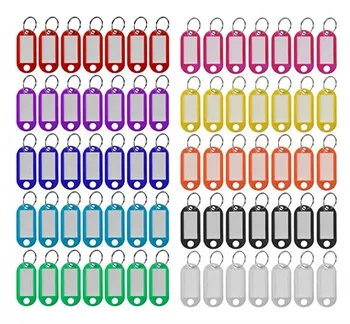 Názov značky Farebné Označenie Split Batožiny S Plastovými Očíslované Štítku Menovky Značiek 50pcs/veľa Keychain Krúžok Meno