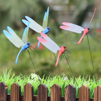 Ozdobte Dragonfly Kvet Usporiadanie kvetináče/posteľ/záhrady, Obývacia Izba A Spálne Dekorácie Simulácia Dragonfly