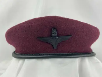 . Padák Pluku Red Devils druhej svetovej VOJNY UK Armáda Britská Čierna Odznak Beret Klobúk