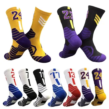 Profesionálne Star Basketbal Ponožky pre Dospelých Dieťa Elite Hrubé Športové Ponožky Non-slip Priedušné, Odolné Uterák Spodnej časti Ponožky Pančuchy