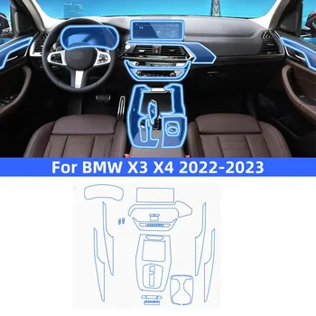 Stredovej Konzoly TPU Interiéru Film Pre BMW X3 X4 2022 2023 Anti-scratch Navigačnej Obrazovke Radenie Panel Ochranné Nálepky