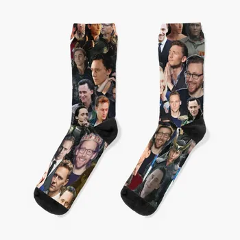 Tom Hiddleston Ponožky, športové ponožky pre mužov non-slip futbal ponožky čierne ponožky