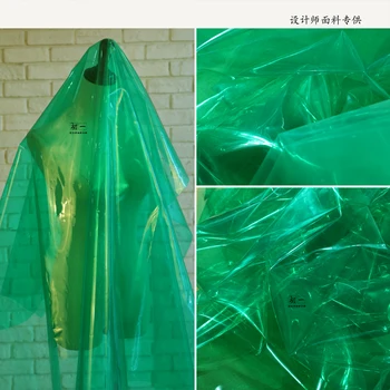 Transparentné TPU/Svetlé Zelené Tvorivé Osobnosti Pršiplášť Film Vodotesný Vak Oblečenie Pozadí Textílie