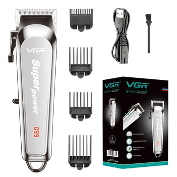 VGR Nastaviteľné Bezdrôtový Hair Clipper Pre Mužov Elektrický Zastrihávač Chĺpkov Nabíjateľná Silné Vlasy Rezací Stroj Professional