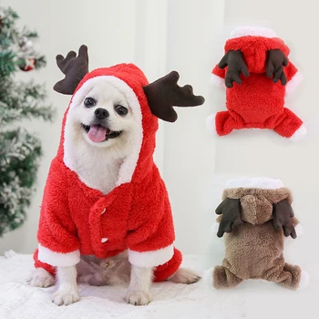Vianočné Oblečenie pre psy, Pet Oblečenie pre Malé a Stredné Psy Pet Kostým Čivava, domáce Zvieratá Hoodies Teplé Nový Rok Psie Oblečenie Yorkshire