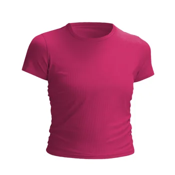 Vysoká Kvalita Slim dámske Športové Tričko Úsek Beží Fitness Joga T-Shirt Priedušná Fitness Oblečenie