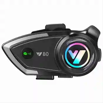 Y80 Motocykel Bezdrôtový Headset Prilba Bluetooth 5.3 Nepremokavé Handsfree Hovor Hudobné Slúchadlá pre Jazdcov, Moto GPS konektor pre Slúchadlá