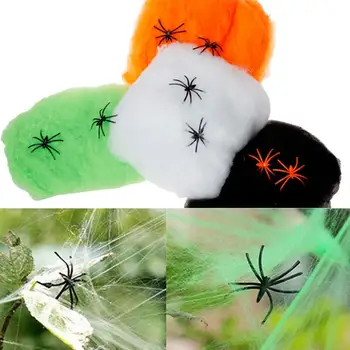 Zábava Ornament Mäkké Spider Dekorácie Tvárny Strašidelný Dom Rekvizity Falošné Pavučinu a Pavúky