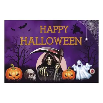 Šťastný Halloween Banner Haunted House Party Banner Strašidelné Dekorácie Banner Halloween Pozadie Fotografie Pozadí