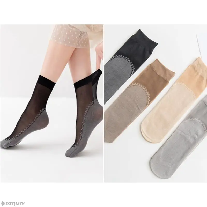 10Pairs Velvet Hodváb Ponožky Non-Sklzu Spodnej Spájať Transparentné Dámy Ultratenké Priedušné Ponožky Jar Leto Ženy Mäkké Ponožky Nové