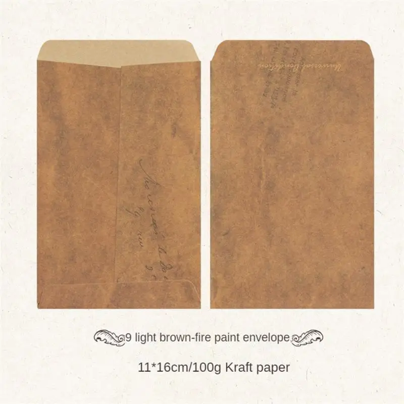 10pcs Vintage Brown Papier Obálky DIY Pen Pal Svadobné Party Pozvánka Školského Úradu, Papiernictvo Strane Účtu Dekorácie